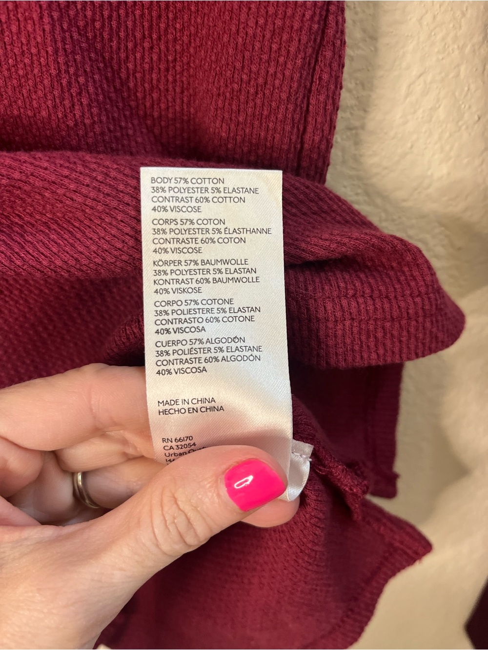 We The Free Micah Burgundy Top - Size XS - Picture 6 of 9